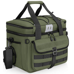 LGAG 30L tackle bag front view shows organized lure and tool storage for quick trips.