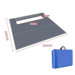 LGHQGHXF Foldable Ice Fishing Mat with bag for easy transport and storage.