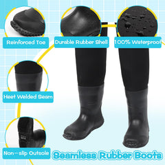 LHG insulated rubber boots offer warmth and traction for cold water days