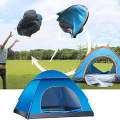 LHLHO 2-person pop-up tent setup demonstrates instant setup for quick outdoor shelter.