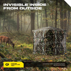 LHUTOR hunting blind hub design door for easy access and standing height