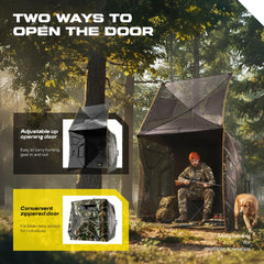 LHUTOR hunting blind quick setup enables fast, tool-free deployment