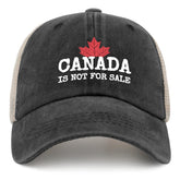 Liabiliies Canada is Not for Sale hat front view shows classic retro style for daily wear