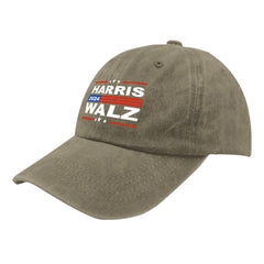 Liabiliies funny hat side view reveals the washed denim texture and style.