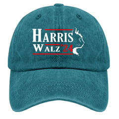liabiliies funny hat side view in cyan blue, casual outdoor use.