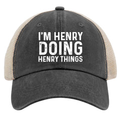 liabiliies Im Henry Doing Henry Things Hat side profile, versatile unisex fit for sun protection