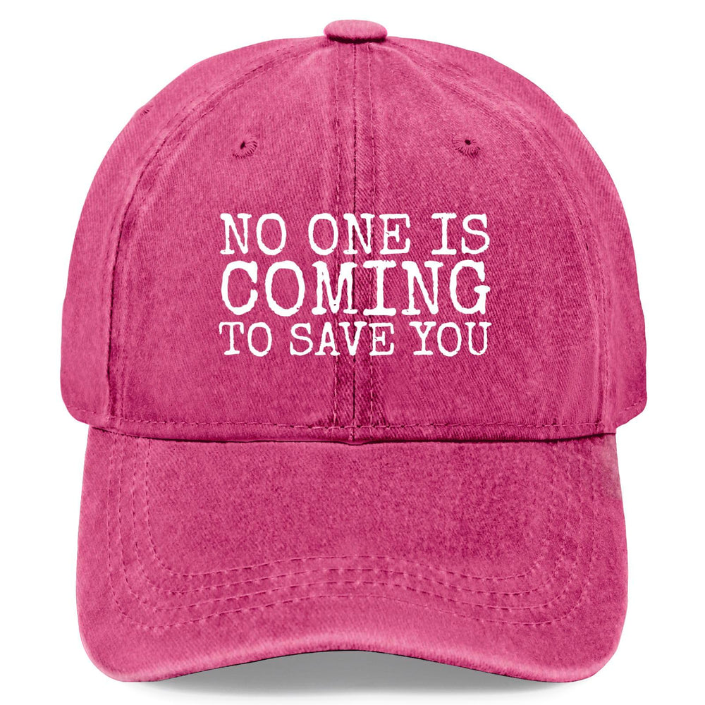 Liabiliies No One Is Coming to Save You hat, front view with soft washed cotton comfort