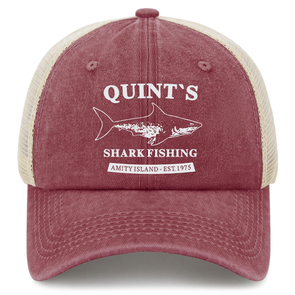 Liabiliies Quints Shark Fishing hat front view, comfy casual style for all-day wear.