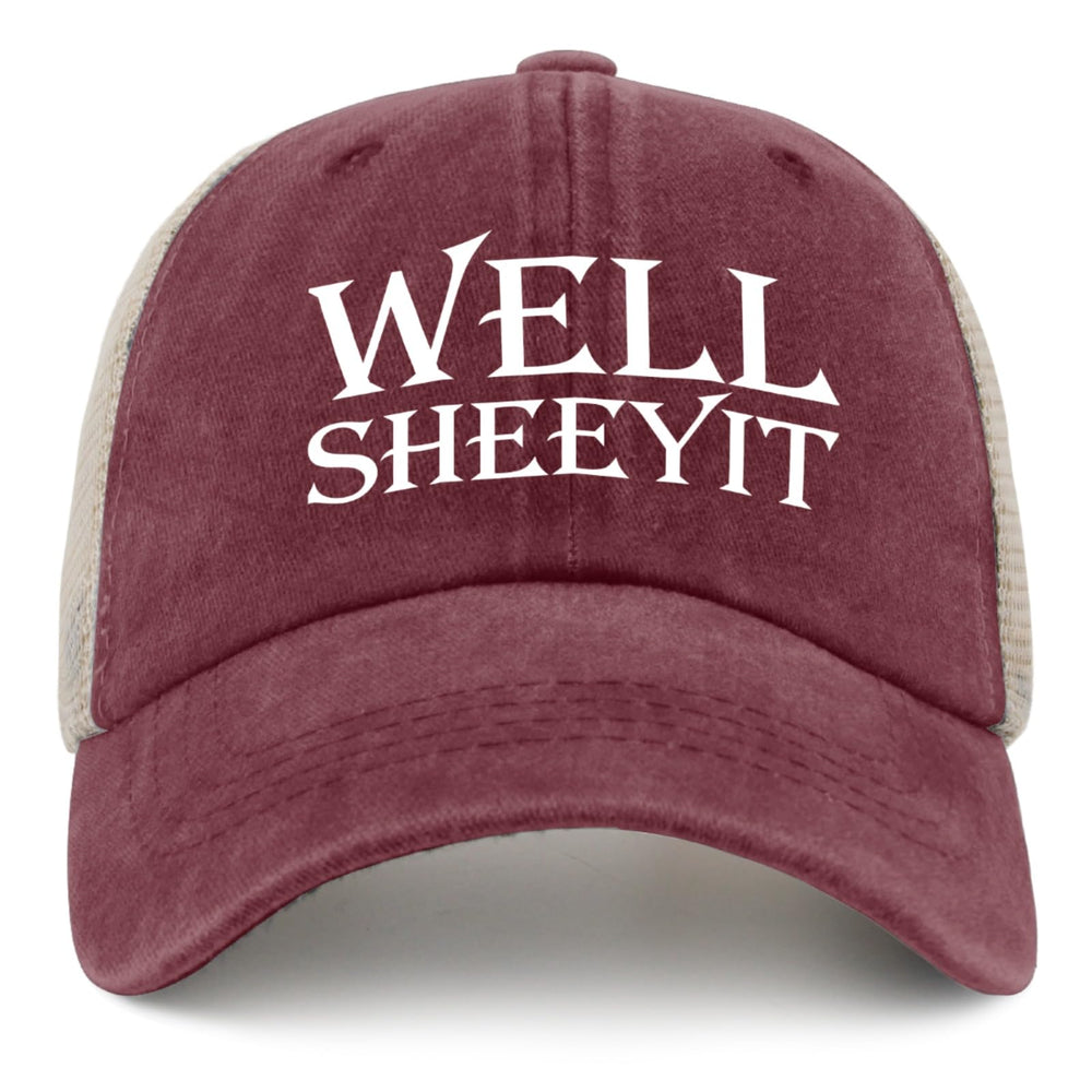 liabiliies Well Sheeyit Hat front view shows bold humorous design for daily wear