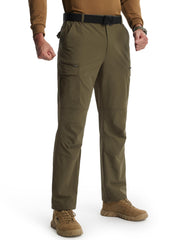 Libin men's hiking pants front view shows eight-pocket layout for quick access.