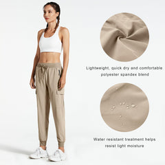 Libin Women's Cargo Joggers cargo pockets with hook-and-loop closures for easy organization.