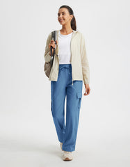 Libin women's hiking cargo pants cargo and back zip pockets for secure items