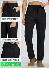 Libin women's hiking pants cargo pockets with secure hook-and-loop closures