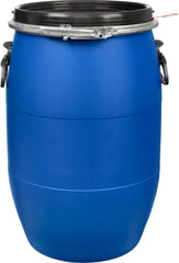 LICOME 50L blue open-top barrel with lid and lock ring for secure storage
