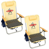 Life is Good backpack chair folded for travel and storage.