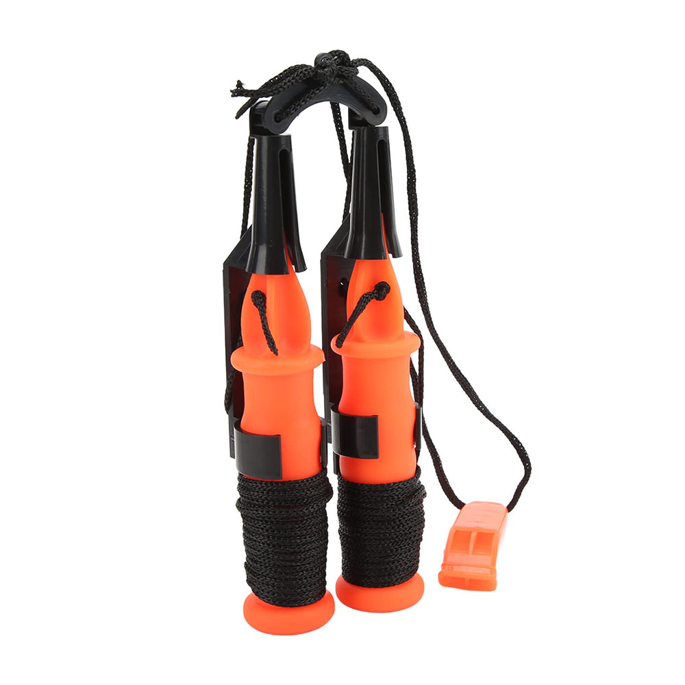 Two life saving ice picks with orange handles