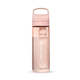 LifeStraw Go bottle front view demonstrates portable hydration for safer water on the go.
