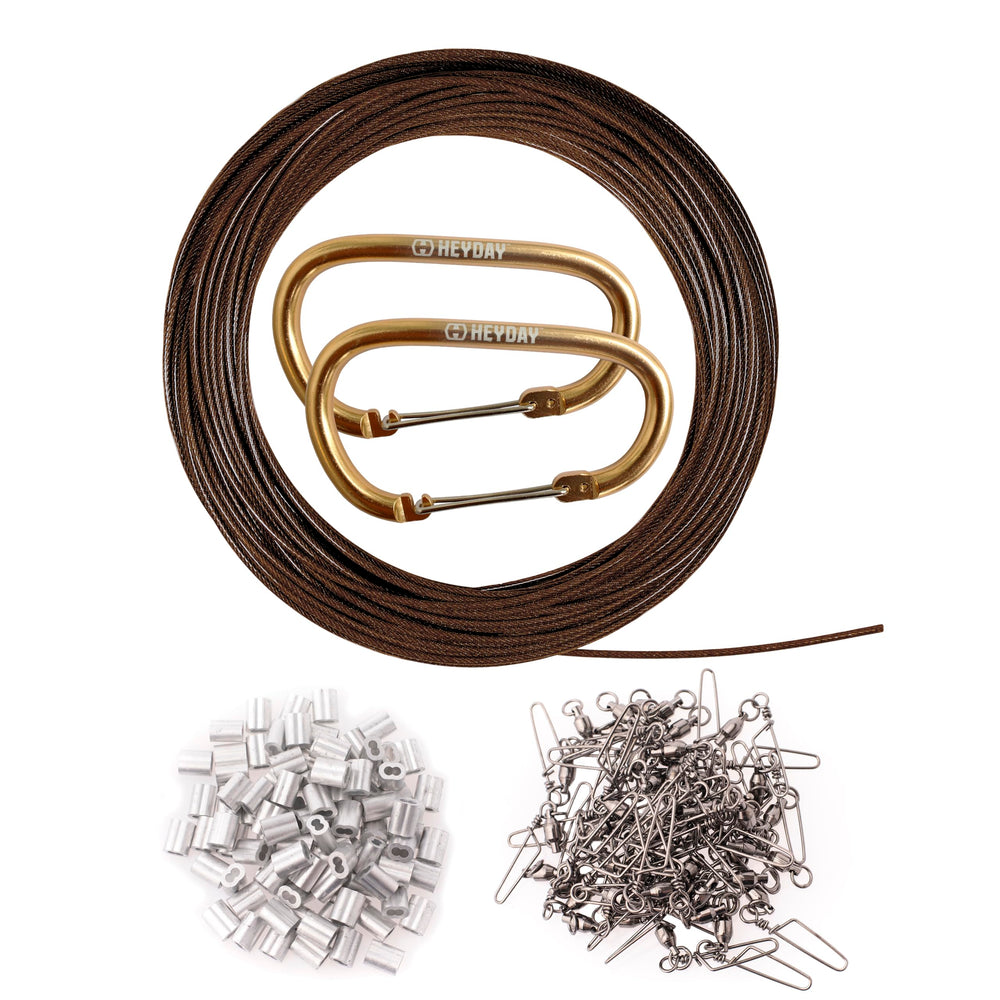 Lifetime Decoys Texas Rig anchor with 125ft PVC-coated cable for quick, tangle-free setups.
