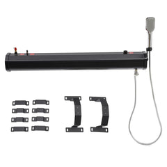 Liffshsy solar camping shower mounted on roof for convenient on-the-go rinsing.