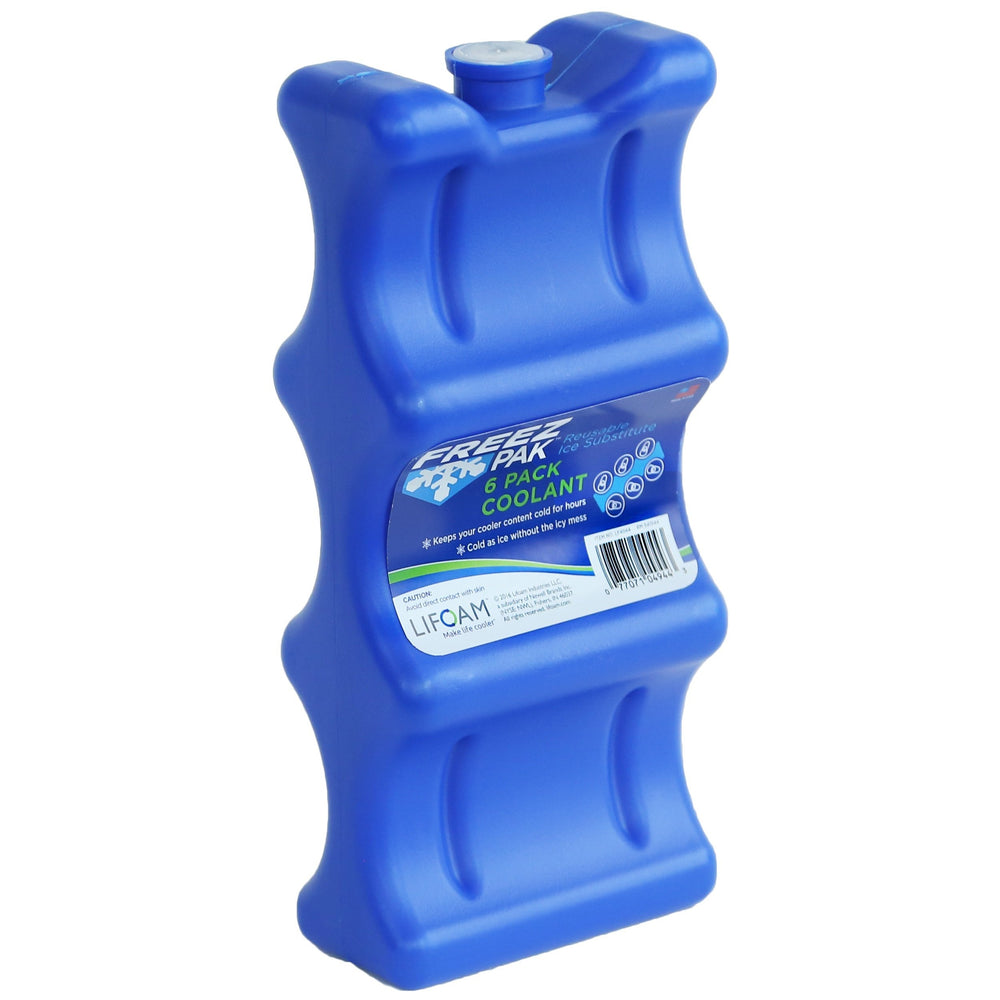 Lifoam Freez Pak Hold 6-Can in cooler keeps drinks cold without melted ice.