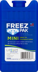 Lifoam Freez Pak Mini inside a lunchbox keeps items cold.