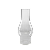 Light of Mine chimney, clear smooth-top borosilicate, enhances flame visibility and durability.