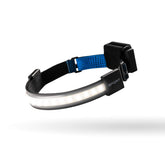 LIGHTBAR Sport headlamp on provides hands-free light for camping and tasks