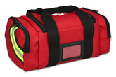 Lightning X LXMB10 trauma bag front view shows red exterior and quick-access pockets