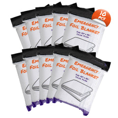Lightning X Silver Mylar Blanket folded for compact storage and quick access