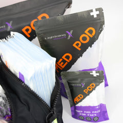 Lightning X Value Compact Medic Bag front pocket detail for fast gear grab.