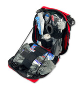 Lightning X Premium IFAK kit in red MOLLE pouch for field readiness.