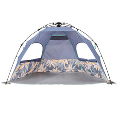 Lightspeed Outdoors pop-up beach sun shade side-pull hub closeup shows fast setup
