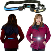LIGHTWALKER front LED COB beam lights your path for safer night runs.