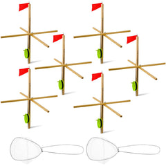 Liliful ice fishing tip-up wooden assembly shows multi-hole monitoring benefits