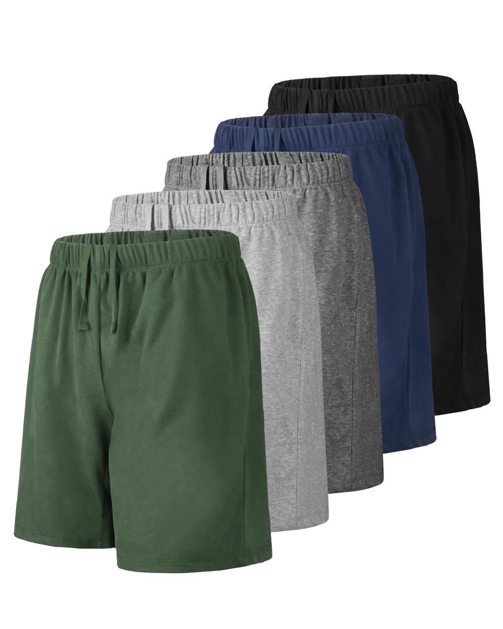 Liloak sweatshorts pack front view shows versatile colors for summer workouts.