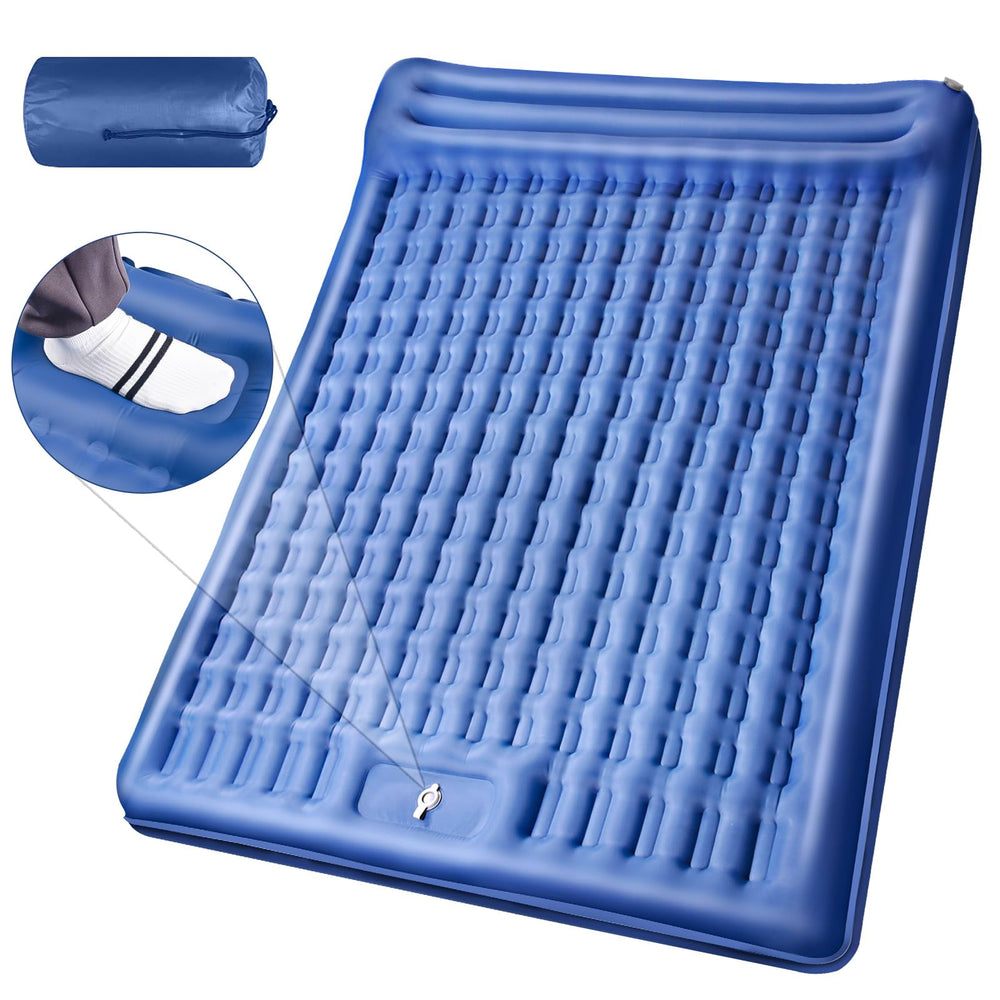 LILTSDRAE camping sleeping pad inflated to 79x54 inches for shared comfort outdoors.