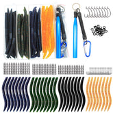 Lilureena 133pcs Wacky Lure Kit storage box