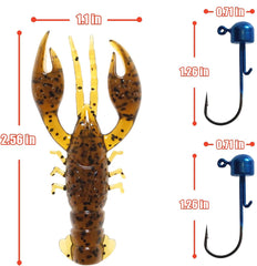 Close up of realistic crayfish style lure