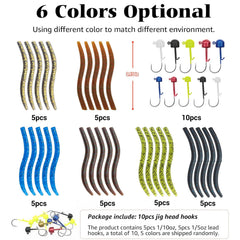 Six colors of Lilureena Senko Worms with 3'' soft lures