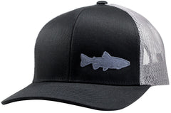 LINDO Trucker Hat Trout Fishing 2.0 front view, simple branding, comfortable fit.