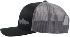 LINDO Trucker Hat Trout Fishing 2.0 side view, ideal for outdoor adventures.