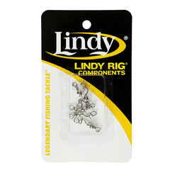Lindy Swivel Clips enable fast clip-attachment for spinner baits, ideal for quick lure changes on the water