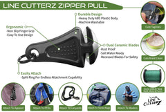 LINE CUTTERZ Triple Play demonstrates fast line cuts on fishing line