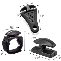 LINE CUTTERZ Triple Play mounting clip attached to gear for quick access