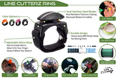 LINE CUTTERZ Triple Play zipper pull in use with ergonomic grip on boat