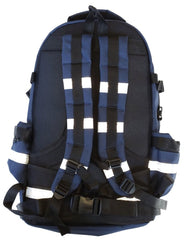 LINE2design First Responder Bag navy version demonstrates compact 14x10x10 design for quick grab-and-go.