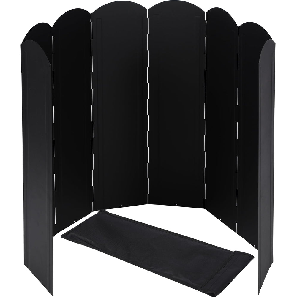 Lineslife extra tall windscreen blocks wind around camp stove for stable flames