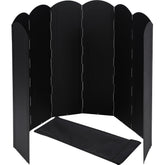 Lineslife extra tall windscreen blocks wind around camp stove for stable flames
