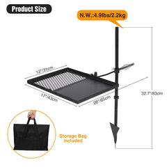 Lineslife folded grill fits compactly for easy transport and storage.