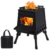 Lineslife wood-burning camp stove assembly view for quick, stable setup.